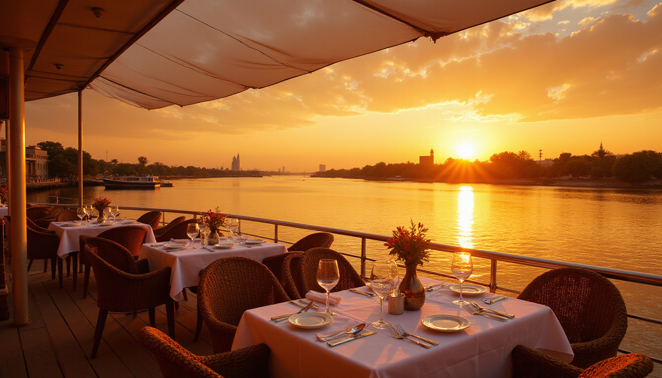 Experience a Magical Nile River Sunset Dinner Cruise with Exquisite Views