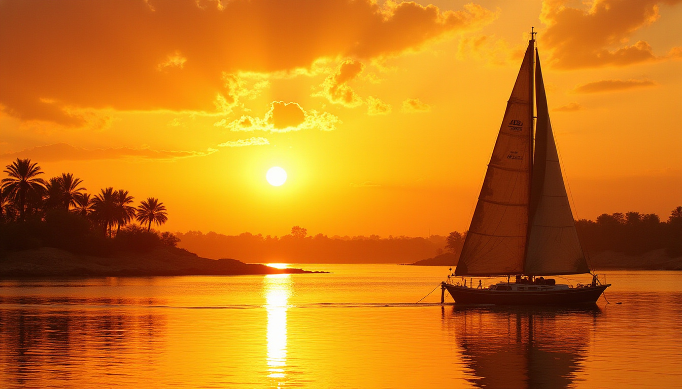 Experiencing the Magic of a Nile River Sunset Sailboat Cruise