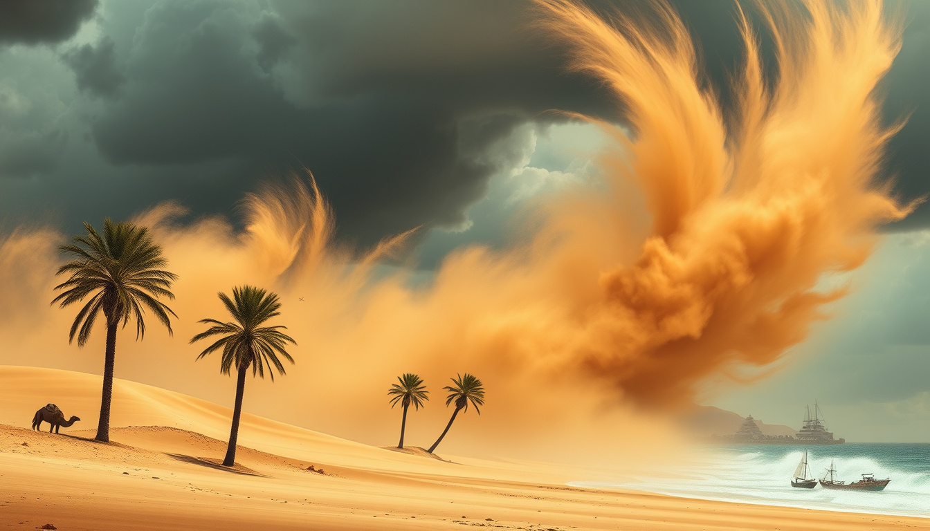 Severe Weather Warning: Egypt Faces Strong Winds, Dust Storms, and Maritime Disruptions Starting February 13