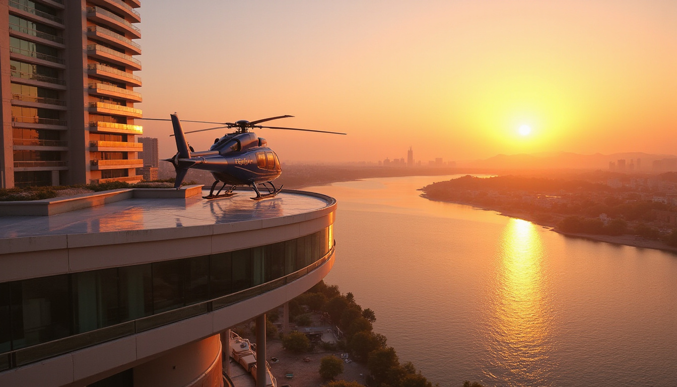 Helipad hotels Egypt: Luxury Rooftop Stays with Stunning Nile Views