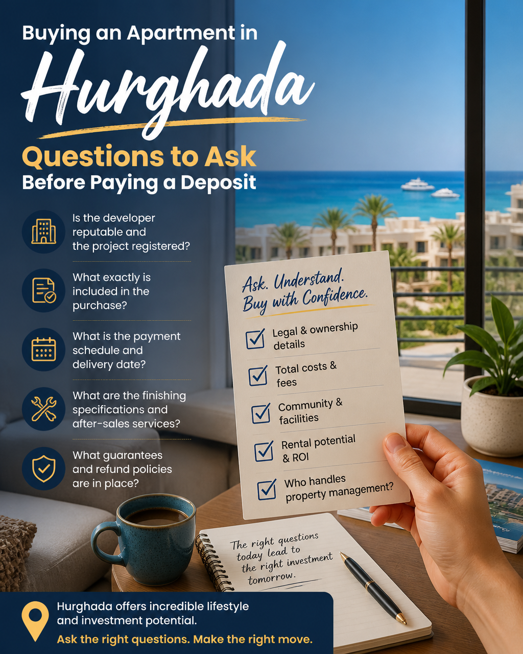 Buying an apartment in Hurghada: questions to ask before paying a deposit
