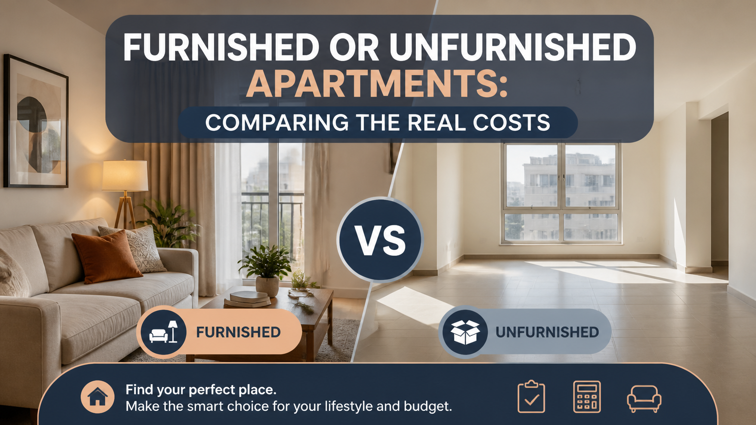 Furnished or unfurnished apartments: comparing the real costs
